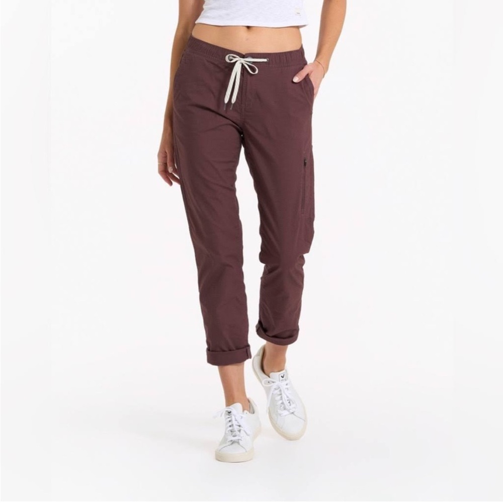 Vuori ripstop pants drawstring purple brown sz XS
